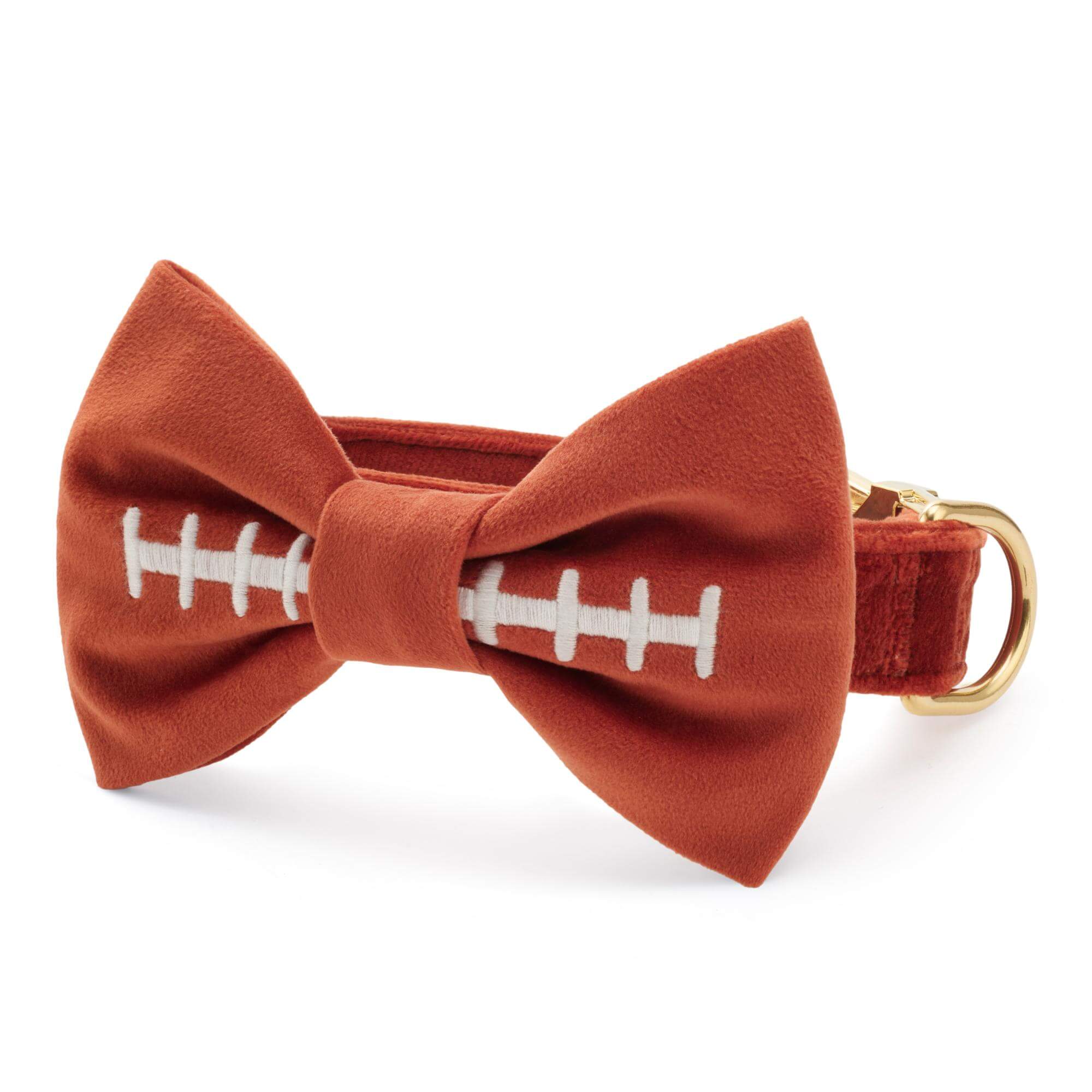 The Foggy Dog Football Embroidered Bow Tie Collar