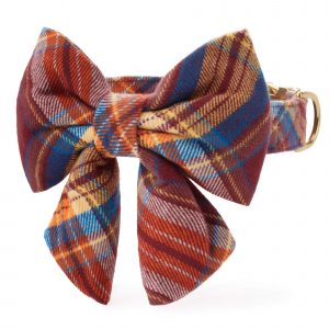 The Foggy Dog Marlow Plaid Flannel Lady Bow Collar