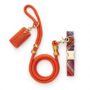 The Foggy Dog Marlow Plaid Flannel Collar Walk Set