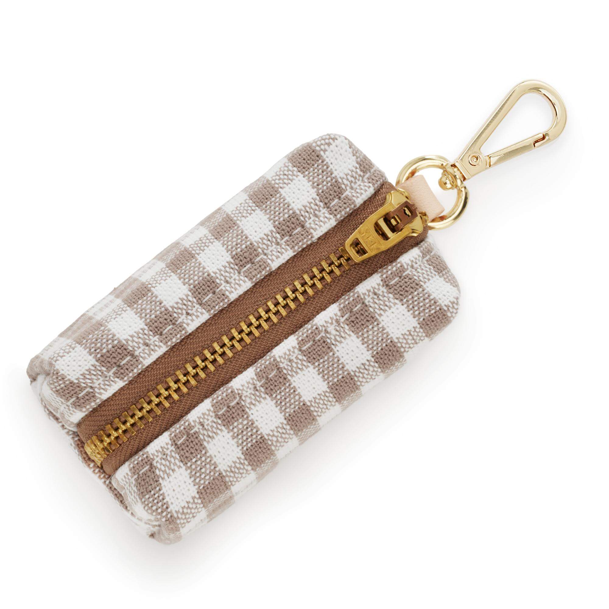 The Foggy Dog Mushroom Brown Gingham Waste Bag Holder