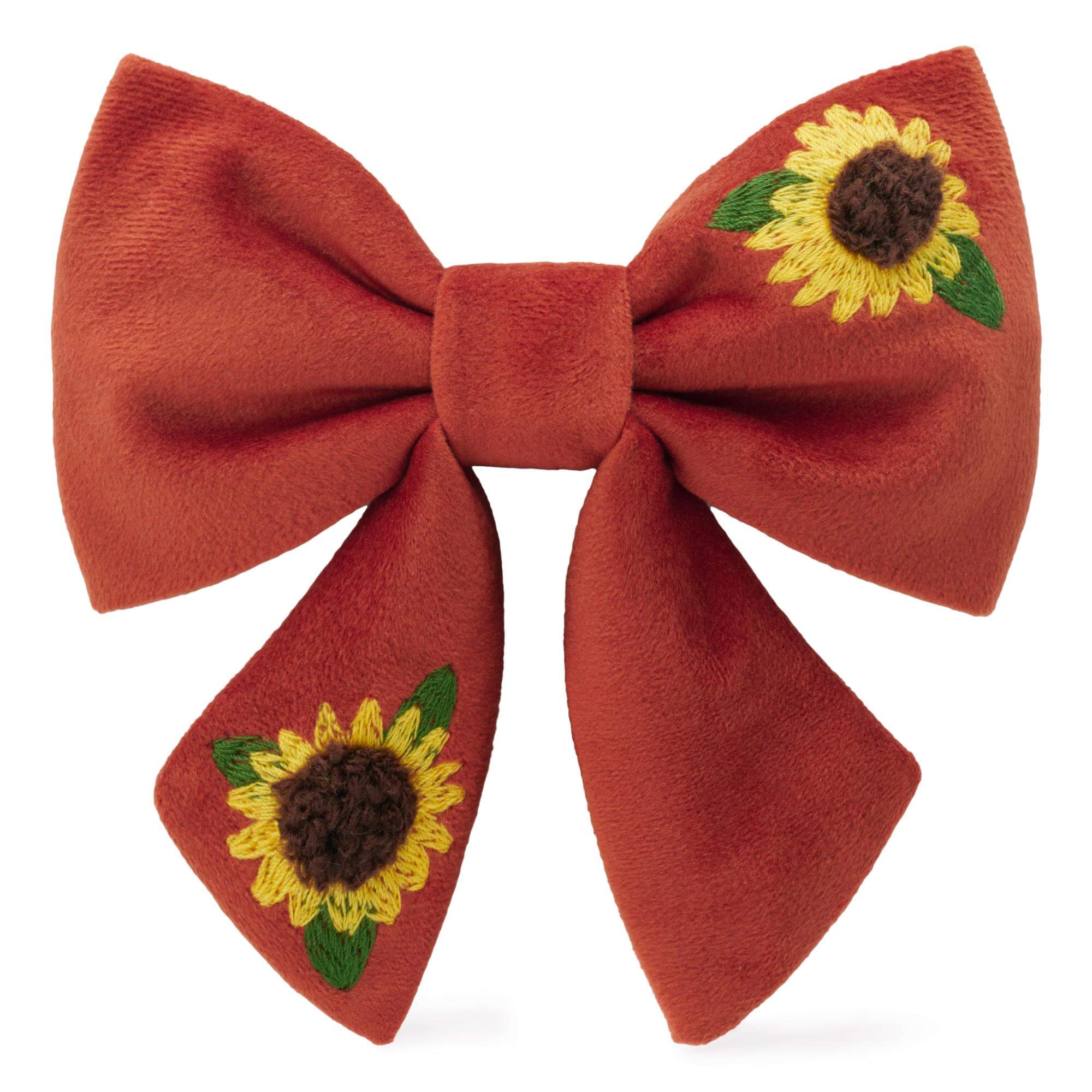 The Foggy Dog Sunflower Embroidered Lady Dog Bow