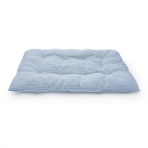 The Foggy Dog Lake Blue Stripe Dog Travel Mat