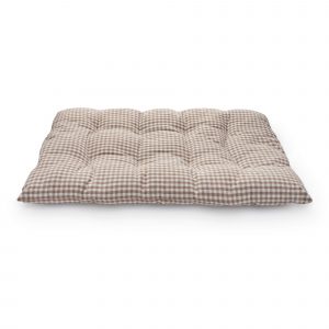 The Foggy Dog Mushroom Brown Gingham Dog Travel Mat