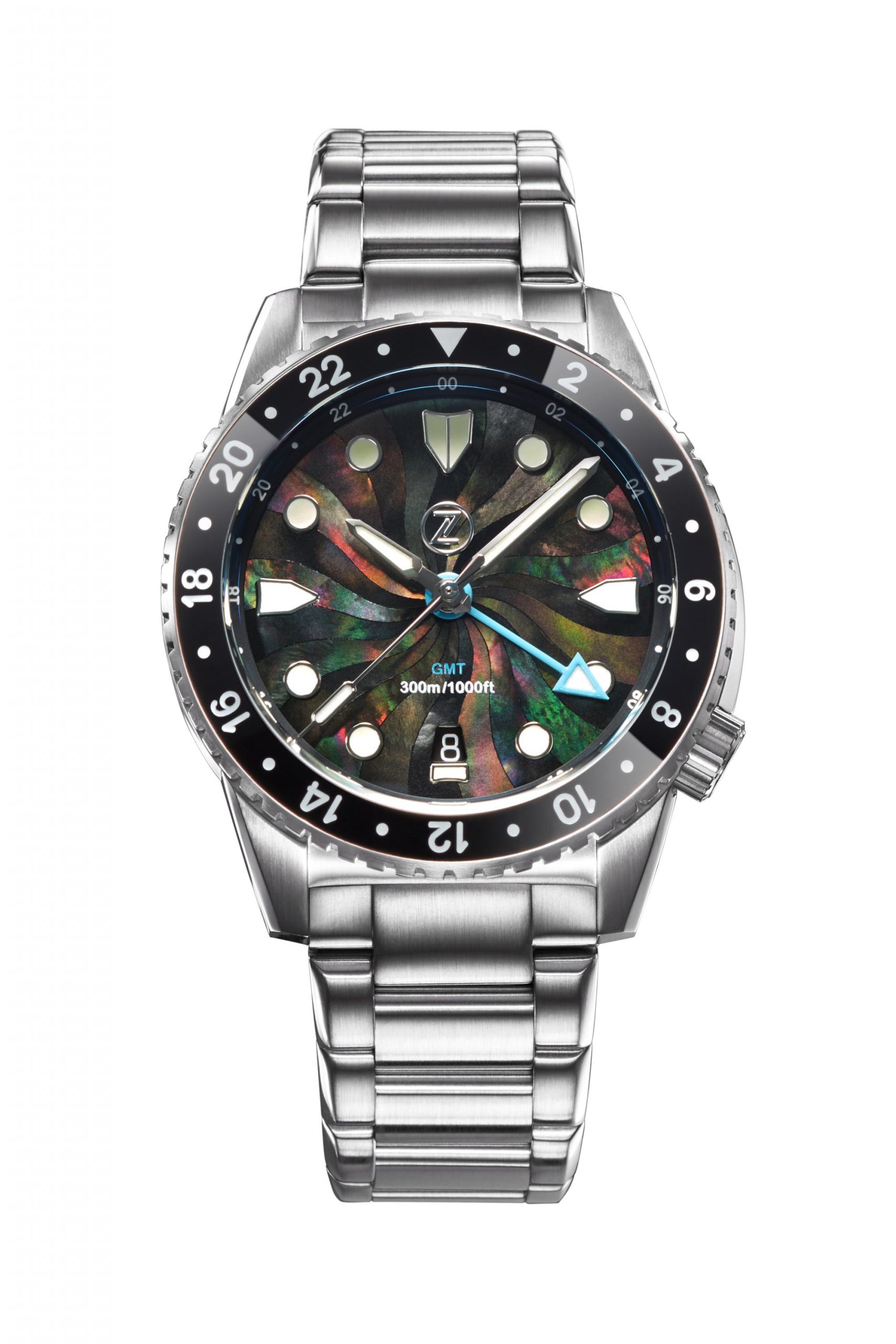 Zelos Mako 300m GMT 'Mosaic MOP'