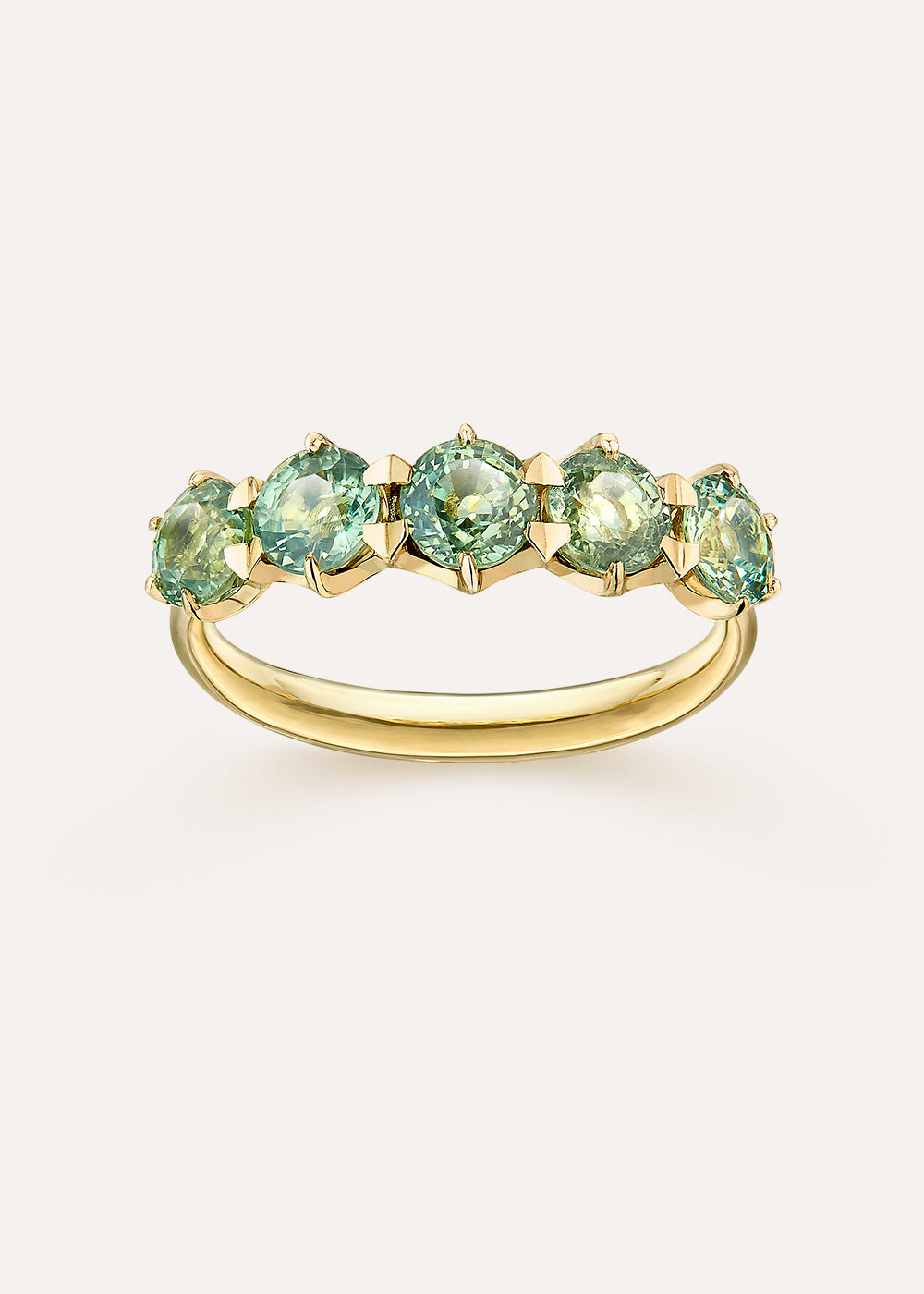 Dinny Hall Elyhara Light Green Sapphire Five Stone Ring
