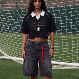 Shop Football Germany Women's Oversized Cropped Polo
