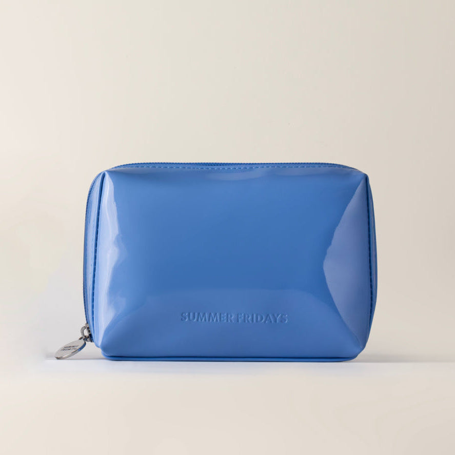Summerfridays Glossy Pouch in Jet Lag Blue
