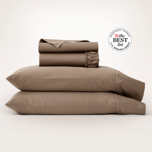Bollandbranch Percale Hemmed Sheet Set - Walnut