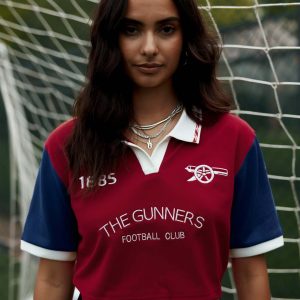 Shop Football Gunners Women's Oversized Cropped Polo