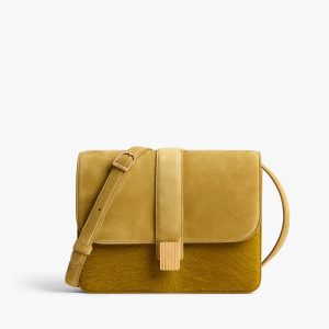 Khaite Blake Crossbody Bag in Golden Olive