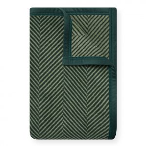 The Foggy Dog ChappyWrap Harborview Herringbone Forest Green Dog Blanket