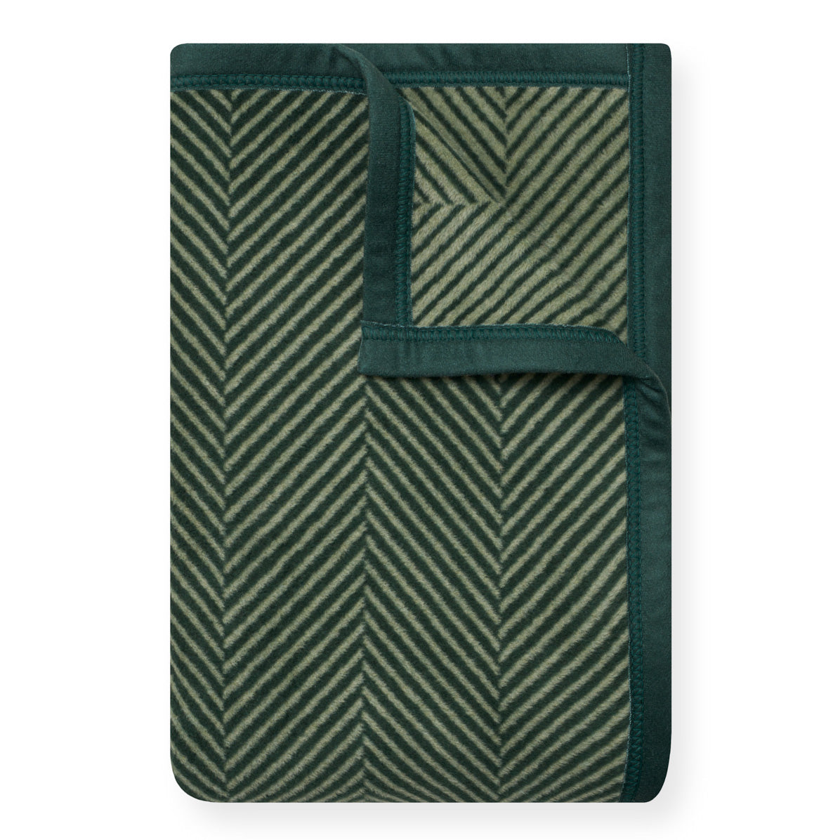 The Foggy Dog ChappyWrap Harborview Herringbone Forest Green Dog Blanket