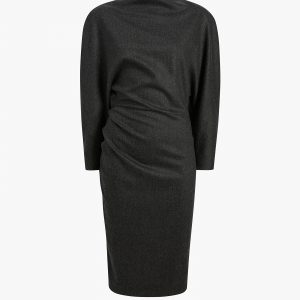 Khaite Harlin Dress in Charcoal