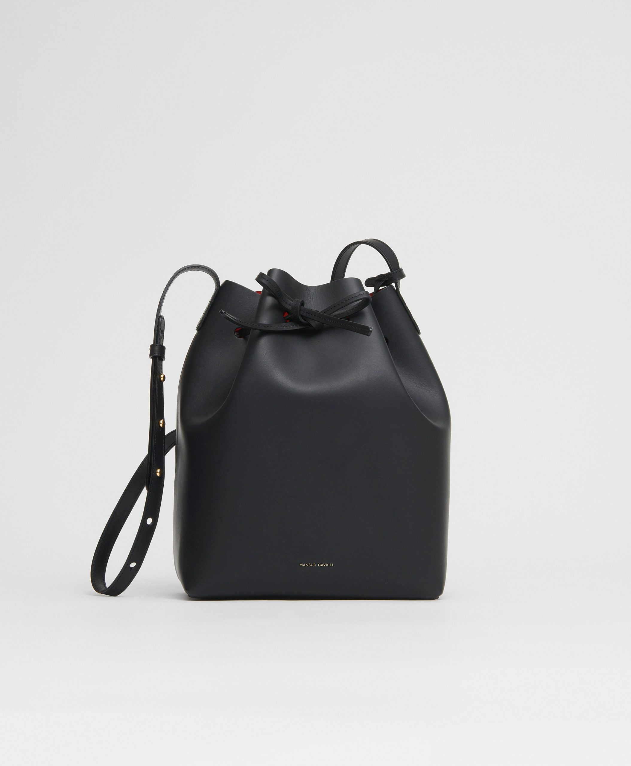 Mansurgavriel Bucket Bag - Black/Flamma