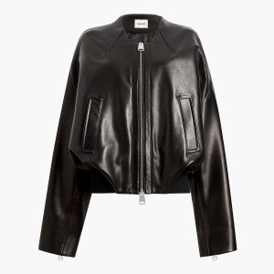 Khaite Hewit Jacket in Black Leather