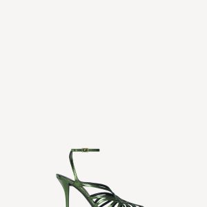 Balmain Sandales Cage en cuir effet python