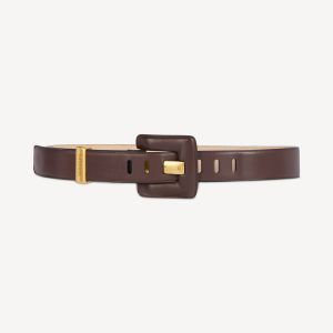 Balmain Ceinture Anthem large en cuir lisse