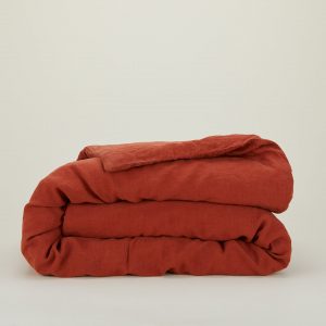 Hawkins New York Simple Linen Duvet - Rust