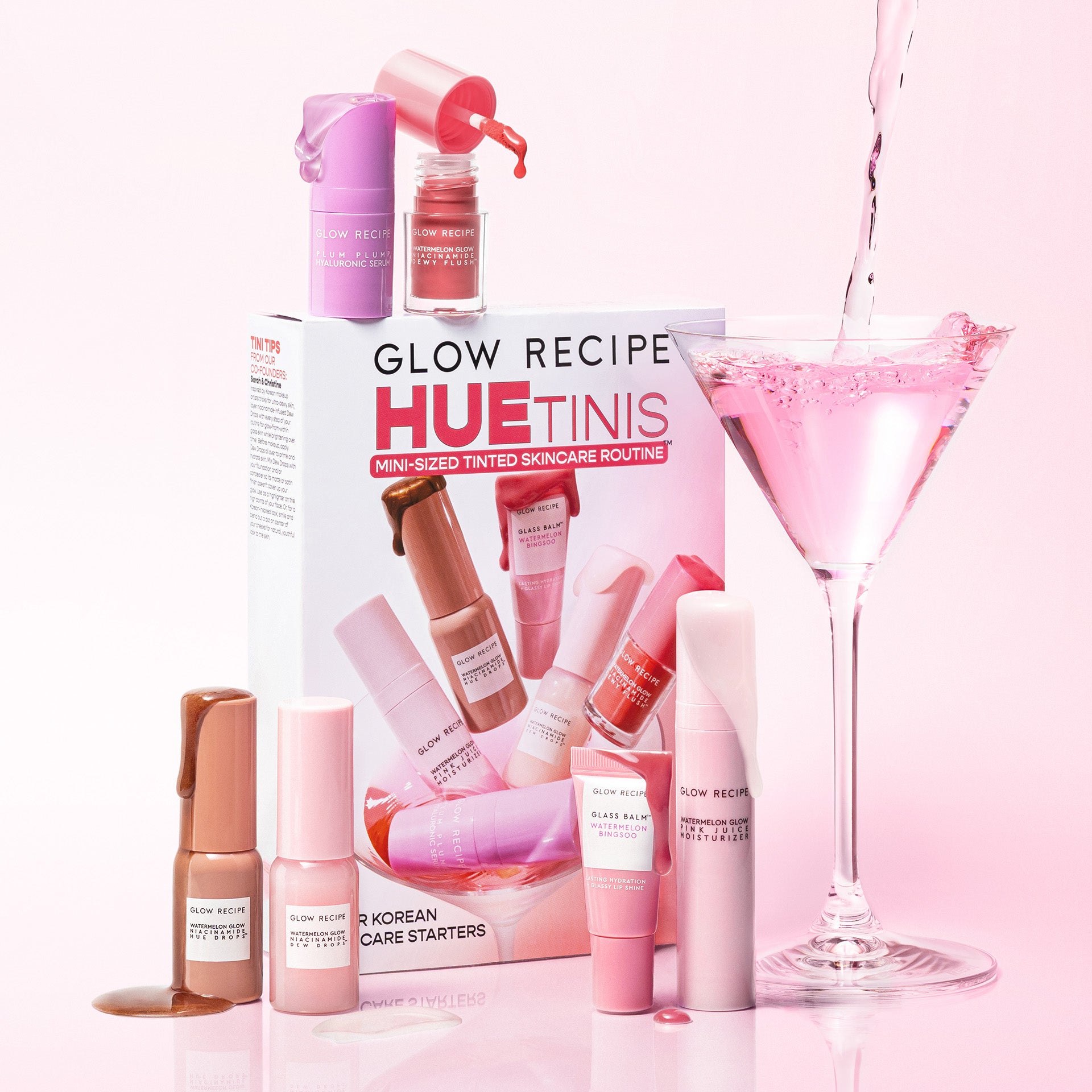 Glow Recipe HueTinis Mini Tinted Skincare Set (Gratis)
