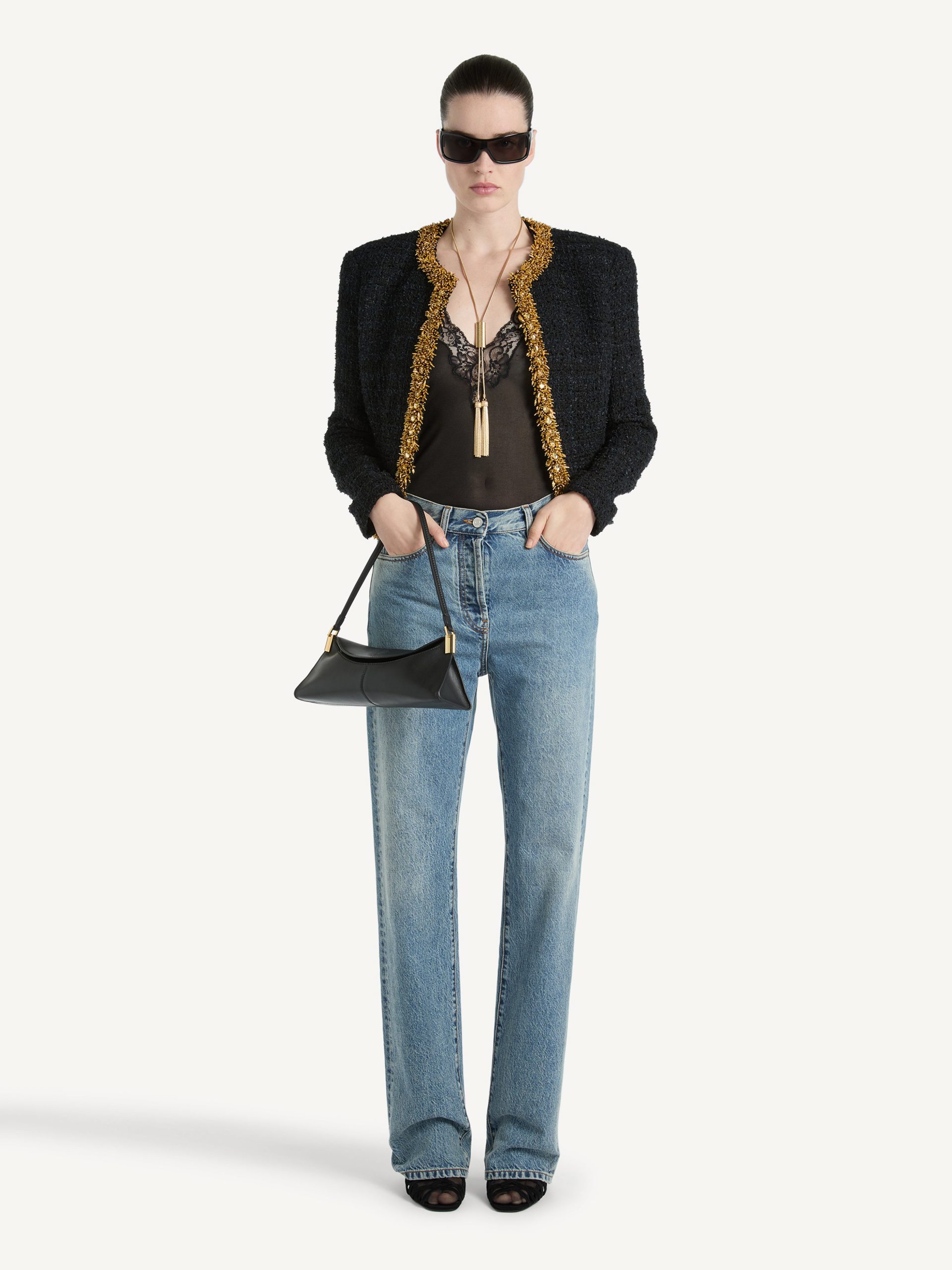 Balmain Veste brodée en tweed