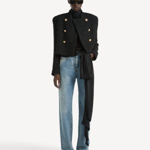 Balmain Veste officier en tweed