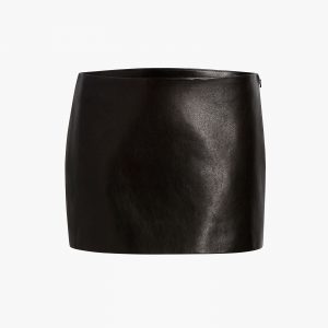 Khaite Jett Skirt in Black Leather