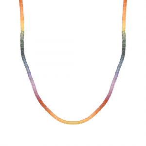 Jennifer Meyer 18 Inch Rainbow Sapphire Beaded Necklace