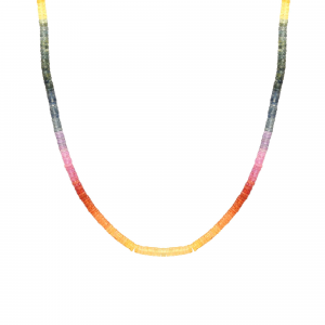 Jennifer Meyer 16.5 Inch Rainbow Sapphire Beaded Necklace