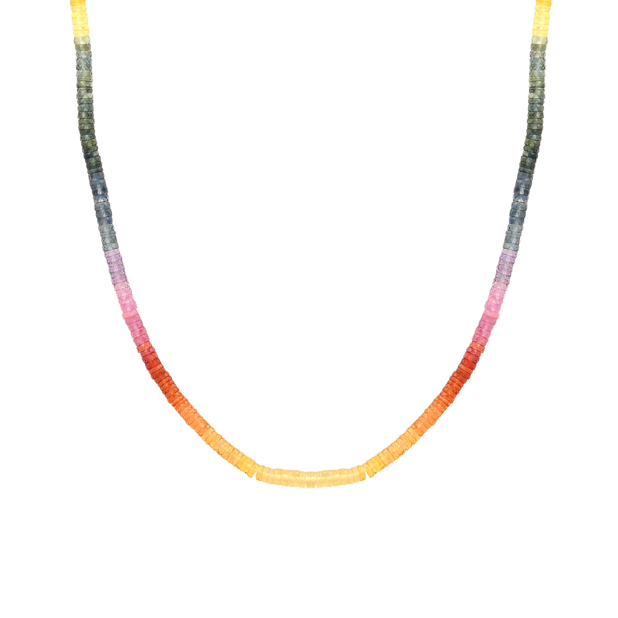 Jennifer Meyer 16.5 Inch Rainbow Sapphire Beaded Necklace