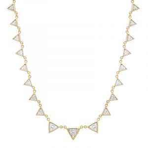 Jennifer Meyer Trillion Cut Diamond Necklace