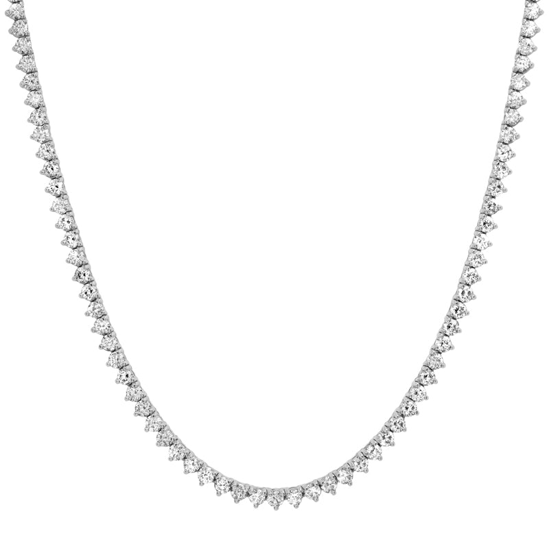 Jennifer Meyer 3-Prong Diamond Tennis Necklace