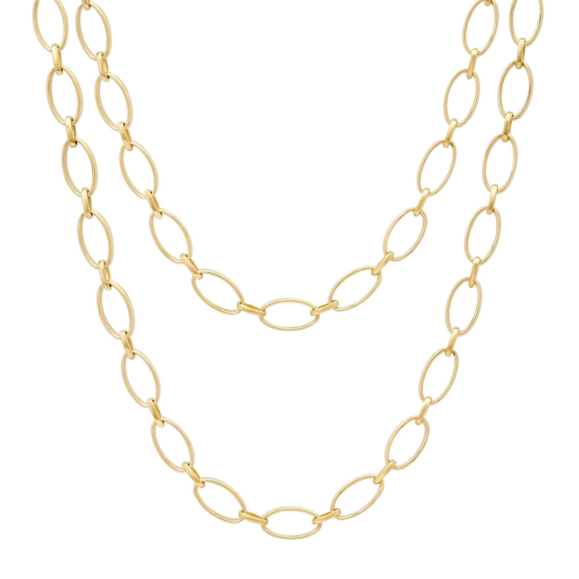 Jennifer Meyer 30 Inch Medium and Small Edith Link Necklace
