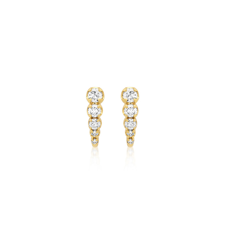 Jennifer Meyer Mini Graduated Illusion Set Diamond Edith Studs
