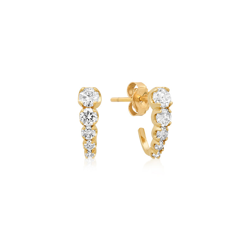 Jennifer Meyer Graduated Illusion Set Diamond Edith Studs
