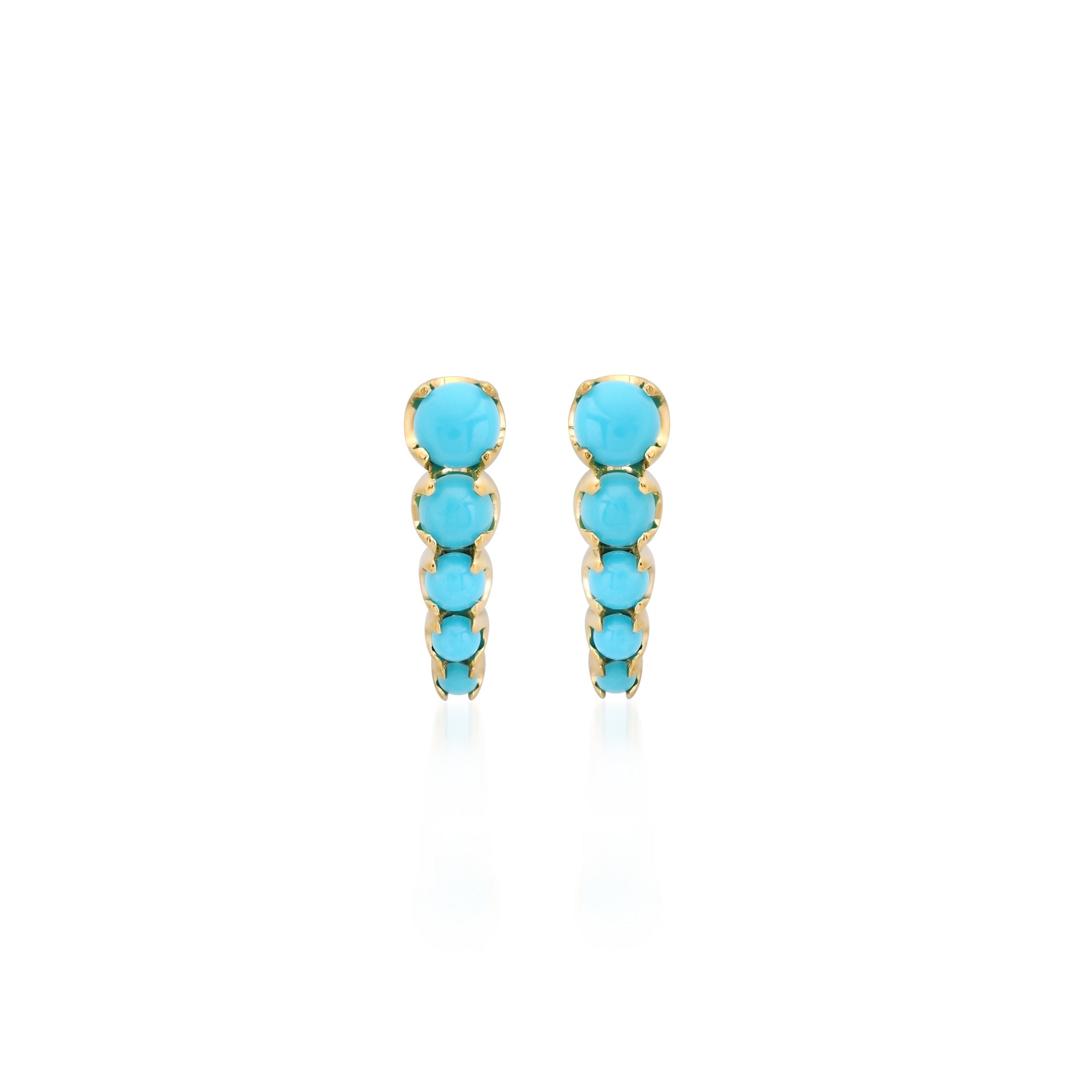 Jennifer Meyer Graduated Illusion Set Turquoise Edith Studs