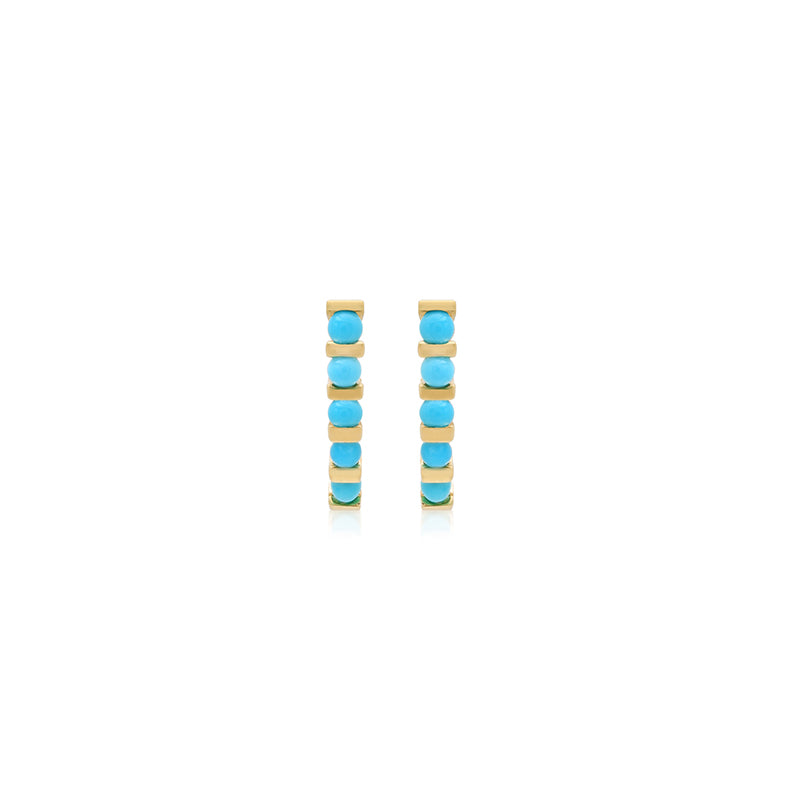 Jennifer Meyer Bar and Turquoise Edith Studs