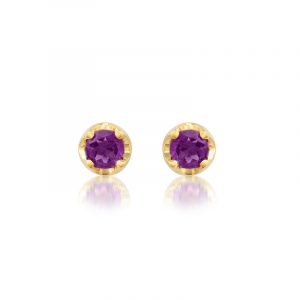 Jennifer Meyer Medium Illusion Set Amethyst Studs