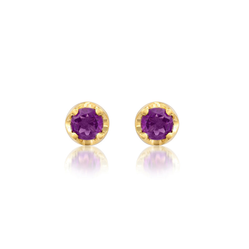 Jennifer Meyer Medium Illusion Set Amethyst Studs