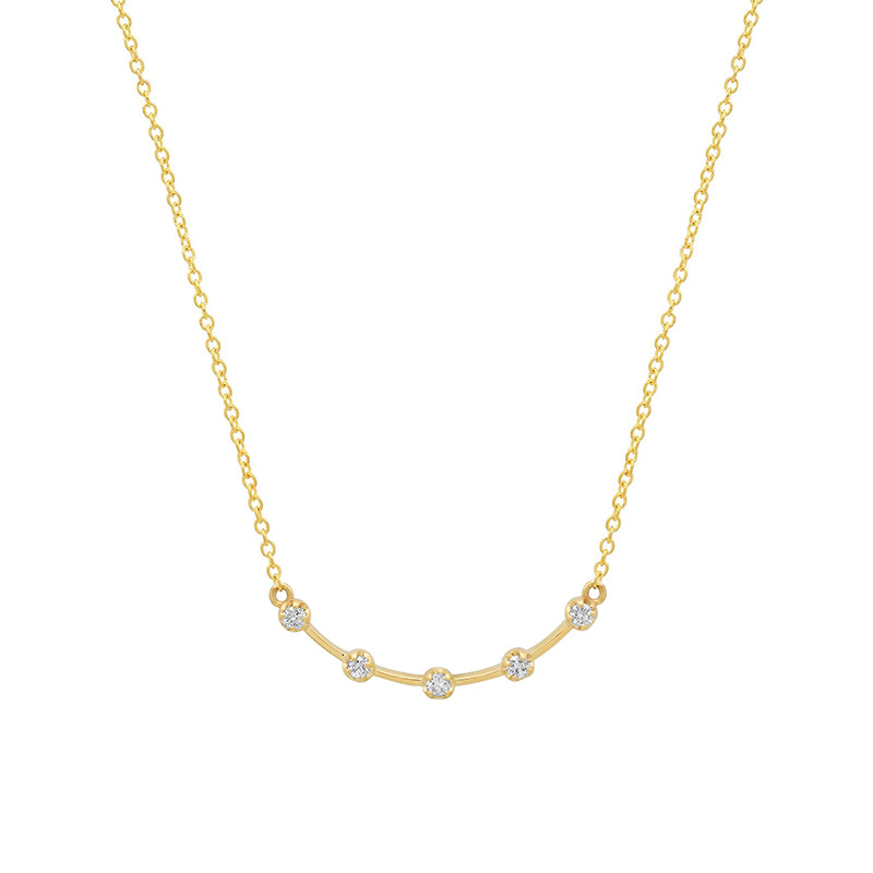 Jennifer Meyer Illusion Set Diamond Curved Stick Necklace