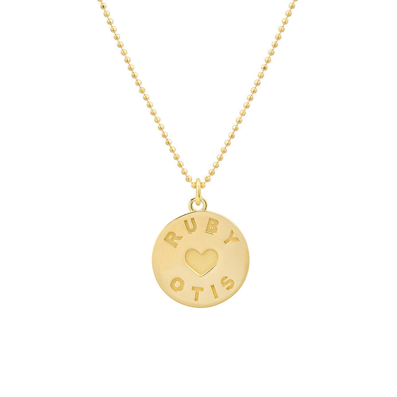 Jennifer Meyer Custom Sentiment Pendant Necklace