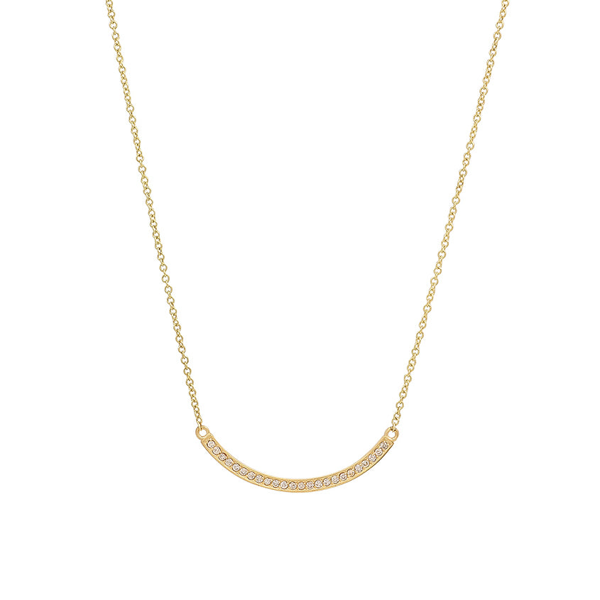 Jennifer Meyer Diamond Curved Stick Necklace