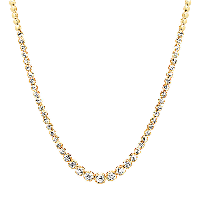 Jennifer Meyer Graduated Diamond Tennis Necklace
