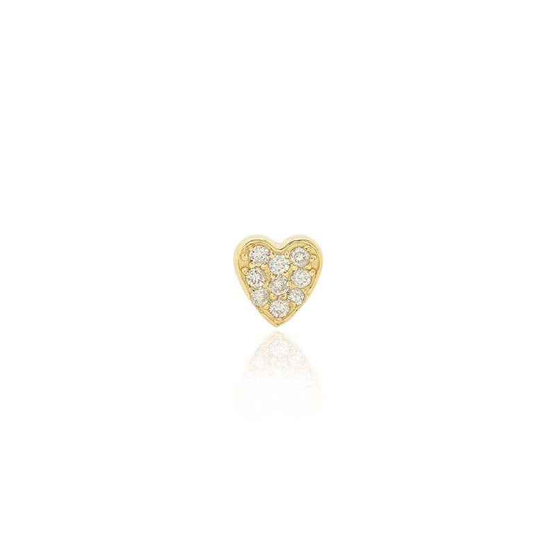 Jennifer Meyer Single Diamond Mini Heart Stud