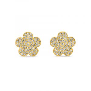 Jennifer Meyer Large Diamond Daisy Studs