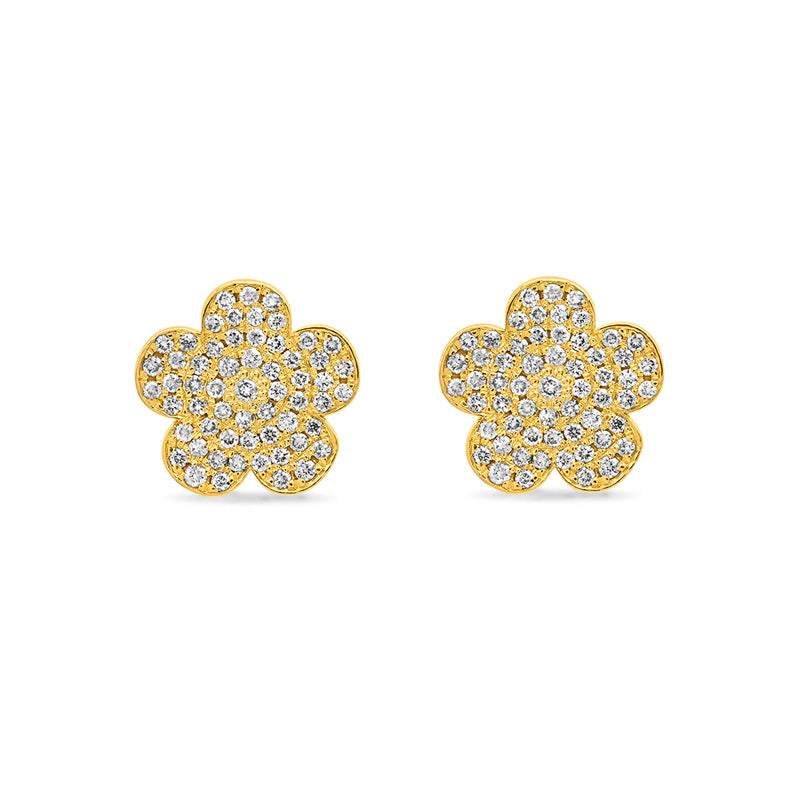Jennifer Meyer Large Diamond Daisy Studs