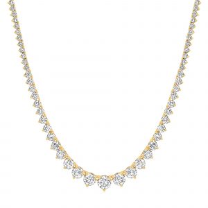 Jennifer Meyer Luxe Graduated 3-Prong Diamond Tennis Necklace
