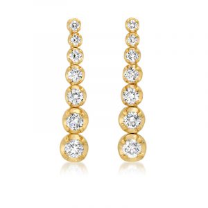 Jennifer Meyer Large Graduated Diamond Tennis Studs