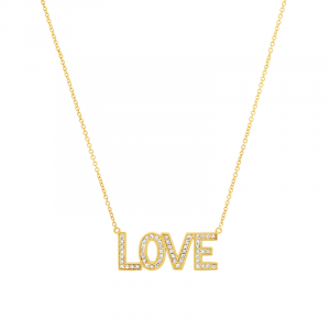 Jennifer Meyer Diamond Uppercase Love Necklace