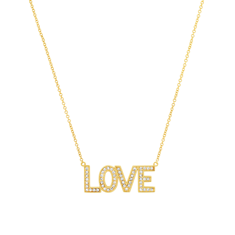 Jennifer Meyer Diamond Uppercase Love Necklace