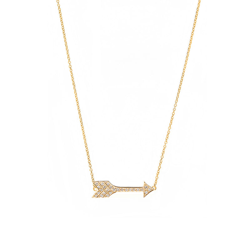 Jennifer Meyer Diamond Arrow Necklace